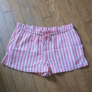 Striped Pink and White Shorts